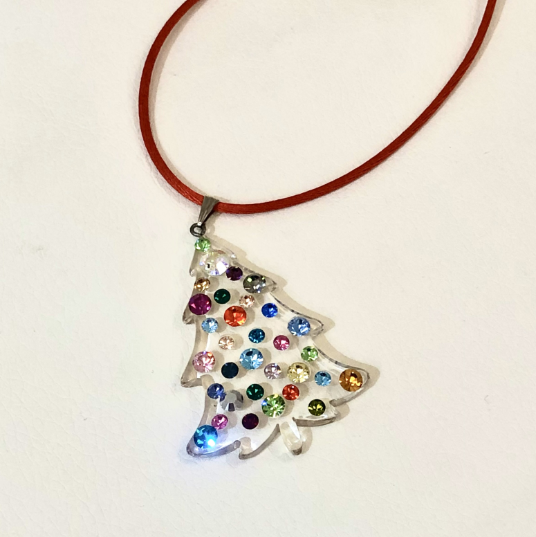 Collana-AlberoNatale-plexiglasss-swarovski-multicolor