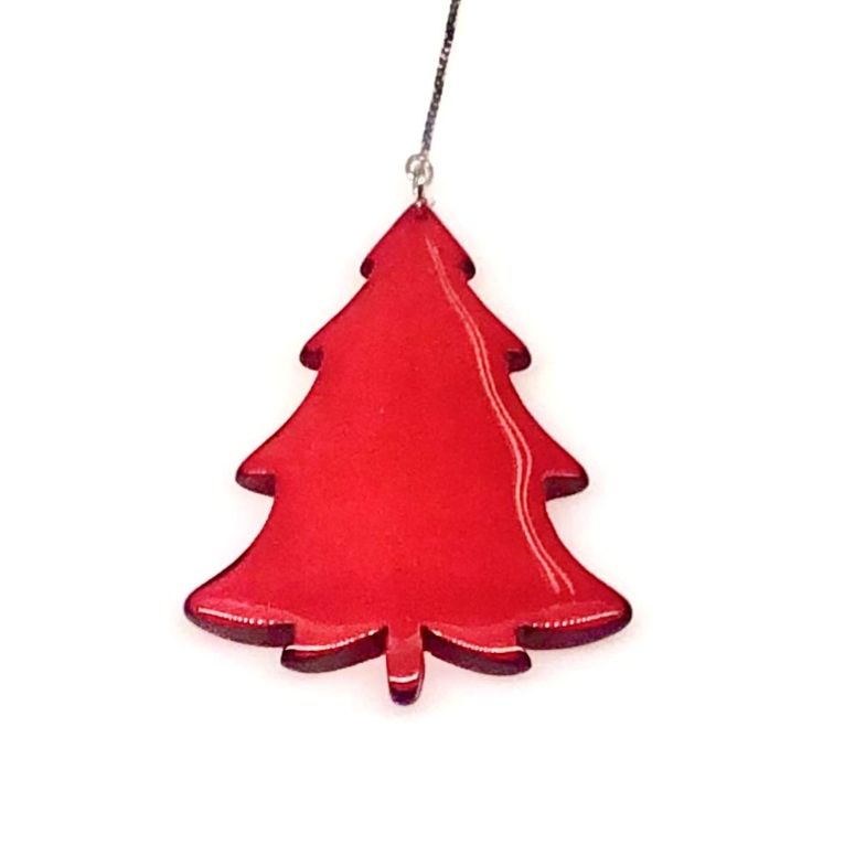 Orecchino albero Natale-rosso